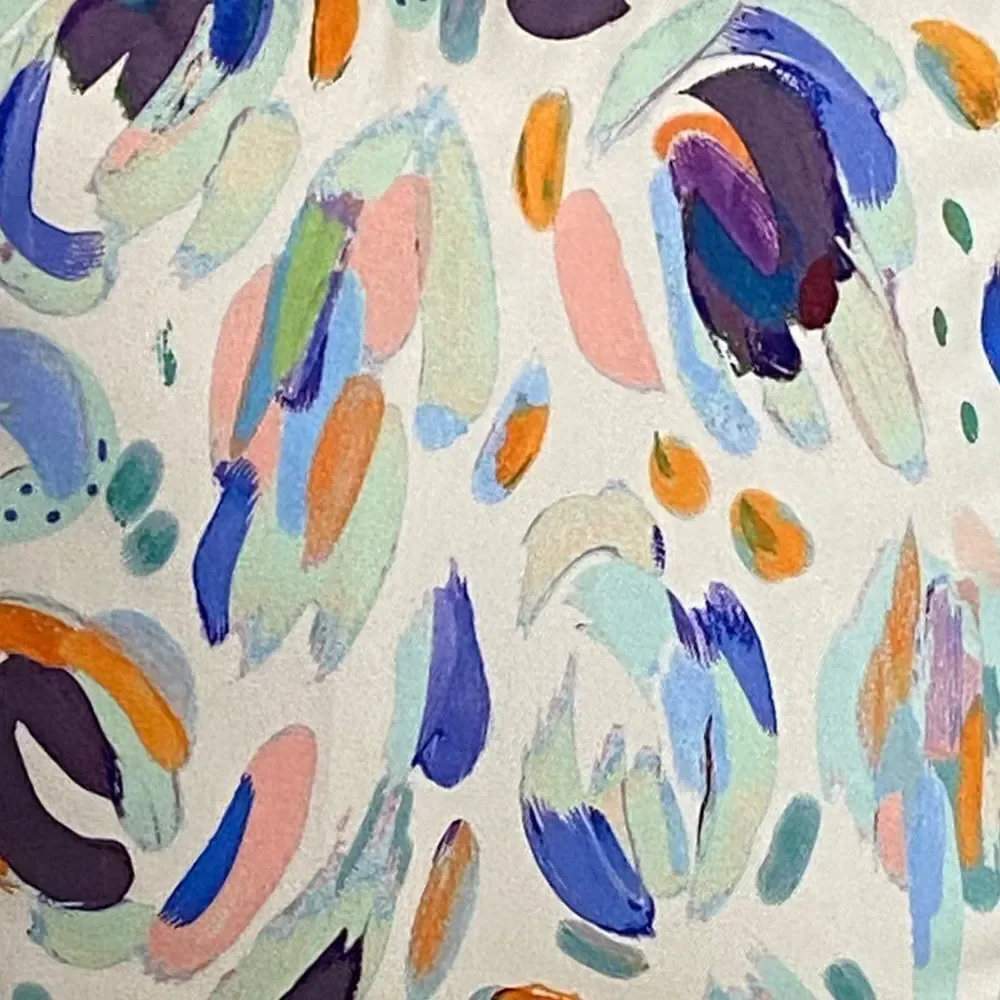ETTA‎ VEE - COLORFUL ABSTRACT PATTERN PILLOW - 18” x 18” - EXCELLENT CONDITION